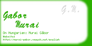 gabor murai business card